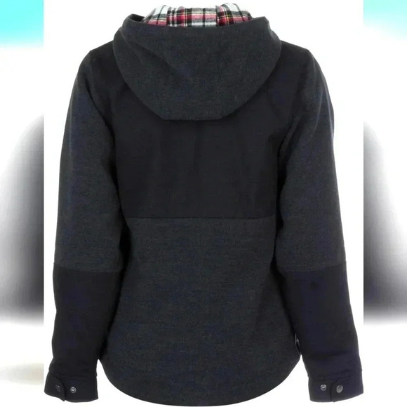 Polar Women's Pinyon Wool & Canvas Gray Jacket - Picture 2 of 9